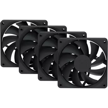 120 mm case fan 4-pack HYTE FA12 black, PWM support, standard 120mm mounting