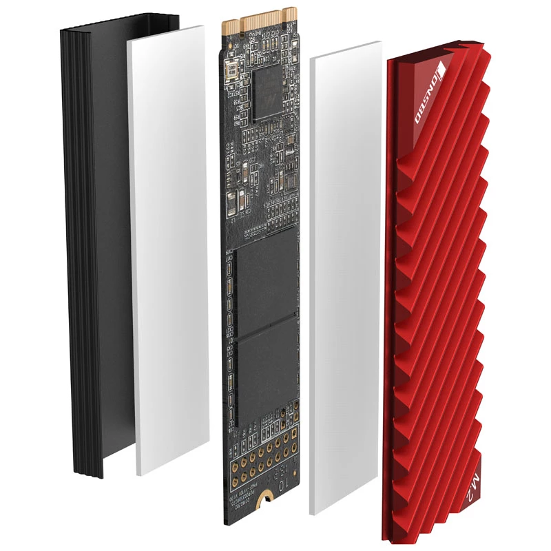 Heatsink/Radiator Jonsbo M.2-3 RED Black Red 24.4mm 73mm 9.6mm