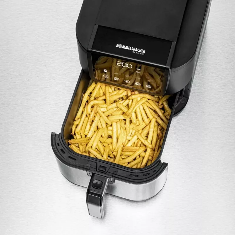 Hot air fryer Rommelsbacher FRH 1500 — 5 L, 1500 W, stainless steel/black