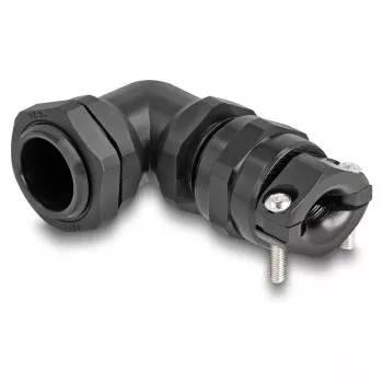 DeLOCK Cable Gland 90° angled PG11 black strain relief
