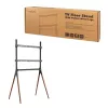 LogiLink BP0078 TV Floor Stand, 49-70 inch, 4 Walnut Wood Legs, 40 kg, Black