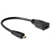 HDMI Cable DeLOCK 65391 0.23m Type A to Type D Black