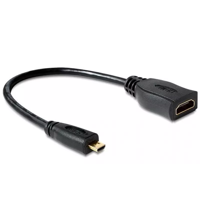 HDMI Cable DeLOCK 65391 0.23m Type A to Type D Black