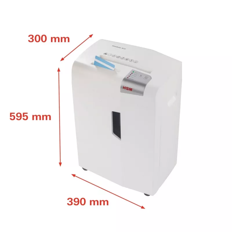 HSM shredstar X13 document shredder, 4 x 37 mm + separate CD-cutting mechanism