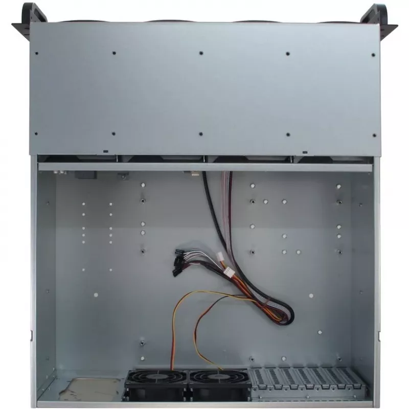 Server Case Inter-Tech 4U-4408 Rack Black, Silver
