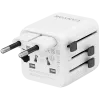 Travel adapter CANYON OnTour One EU UK US AUS White (CNS-TA1005W) - universal plug conversion for EU/UK/US/AUS