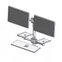 Wall-mounted pole with dual mounting arms by ergonomic solutions, model EET063-02