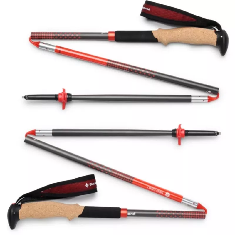 Trekking Poles Pursuit Carbon Z, Fitness Device Anthracite/orange, 1 Pair, 110 cm