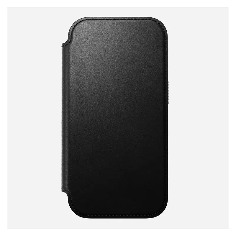 Mobile phone leather folio Nomad Modern Leather Folio Cover for iPhone 17 Pro, 16 cm (6.3 inch), black, 4 card pockets