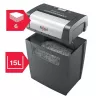 Rexel Momentum X406 Cross Cut Paper Shredder P4, Particle-cut shredding, 4 x 28 mm, 15 L, 125 sheets, 70 dB, Buttons