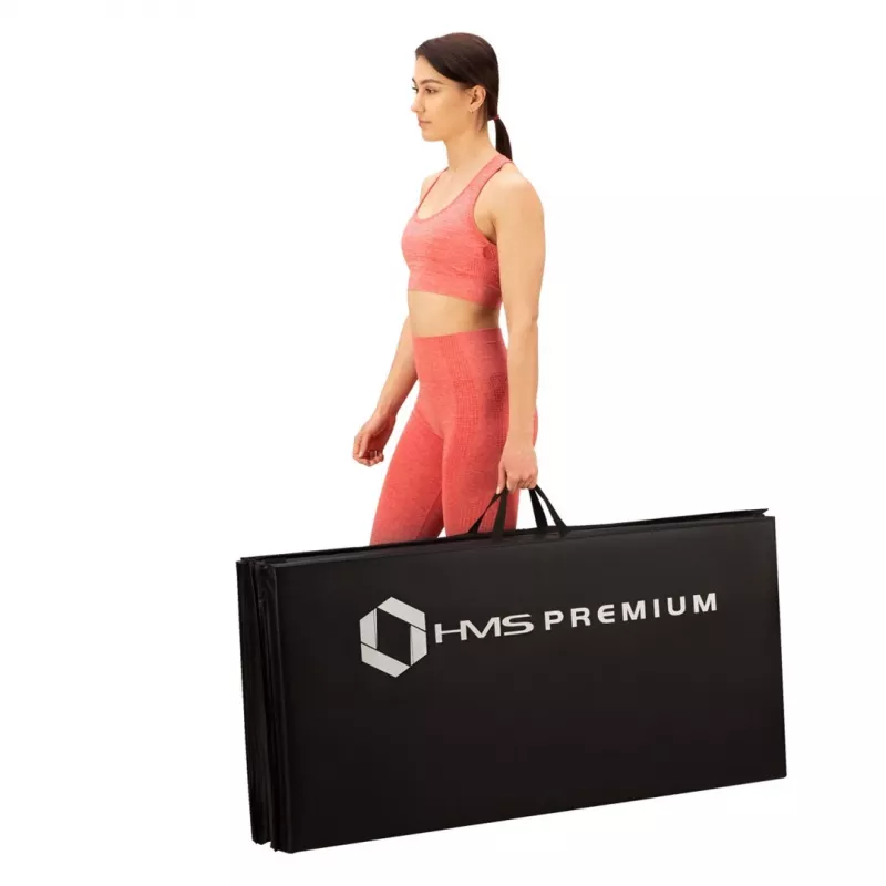Folding gymnastics mattress black HMS Premium MGS01