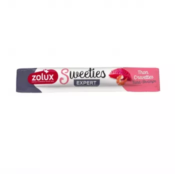 ZOLUX cat treats Sweeties Tuna with Shrimps 14 g — fish paste snack, tube, 90% moisture