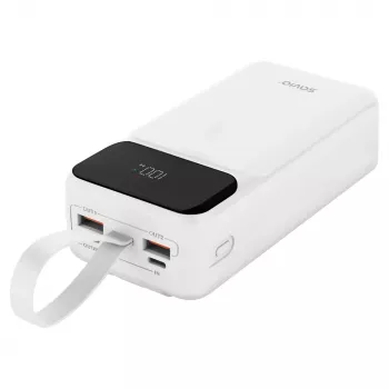 Power bank SAVIO BA-11 Lithium-Ion 3000 mAh, 3.7 V, USB-C x2, white