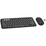 Logitech Pebble 2 Combo Keyboard Mouse included RF Wireless + Bluetooth QWERTY Danish - Finnish - Norwegian - Swedish graphite (920-012257)
