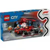 LEGO City F1 Pit Stop set 60443 — Ferrari F1 car, 322 pieces, 5 minifigures, age 6+