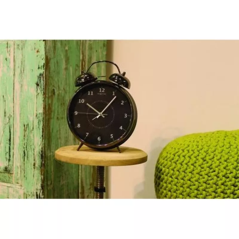 NeXtime klok 5113zw Wake Up Alarm, 23x30, Black/ Turqoise