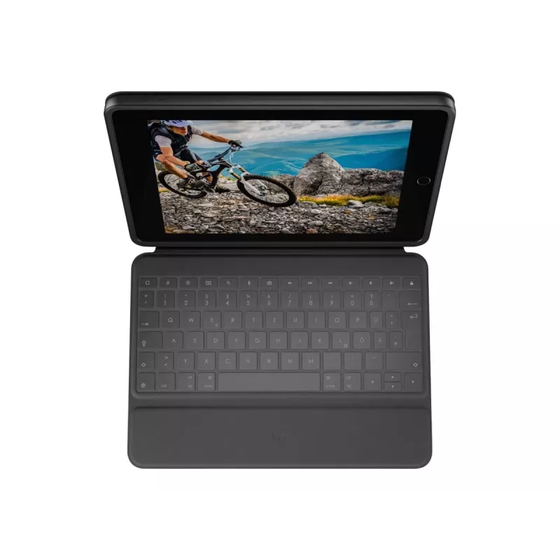 Logitech Rugged Folio - QWERTY - Spaans - 1,8 cm - 1,2 mm - Apple - iPad (10th gen) Model: A2696 - A2757 - A2777