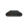 Portable charger Silicon Power QP15 10000 mAh, LiPo, 2x USB-A + 2x USB-C, Micro-USB input, black