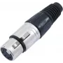 XLR 5-pin connector Omnitronic 30208425, black, 5-pin female panel/line connector