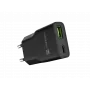 Power adapter NATEC Ribera NUC-2377 — 1×USB-A, 1×USB-C, 3 A output