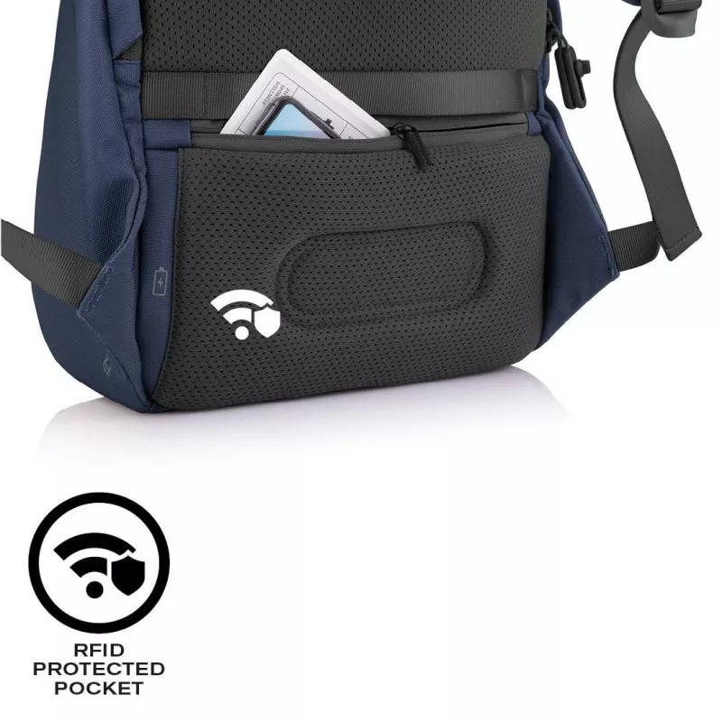 Casual backpack XDDESIGN Bobby Soft with 15.6 inch laptop compartment, 16 L, navy, PET