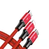 UNITEK C4049RD USB cable 1.2 m USB A USB C/Micro-USB B/Lightning Red