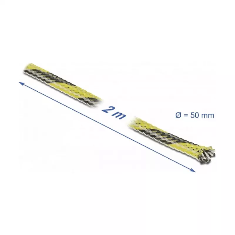 Cable sleeve DeLOCK 20757 Black Yellow
