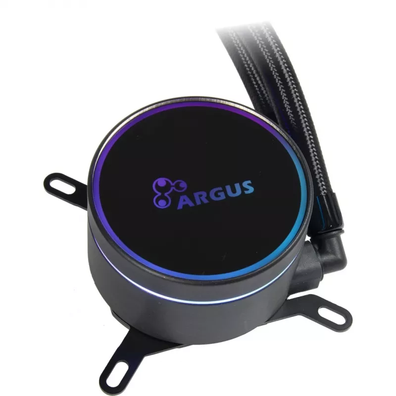 All-in-one liquid cooler Inter-Tech LC-120 RGB 12 cm Black