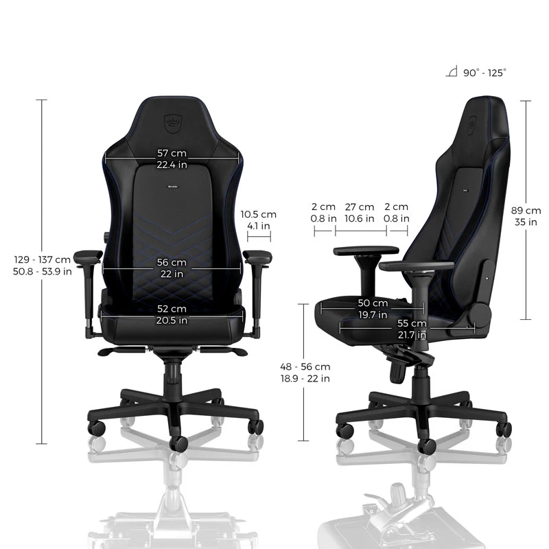 noblechairs HERO Gaming Chair - Black/Blue