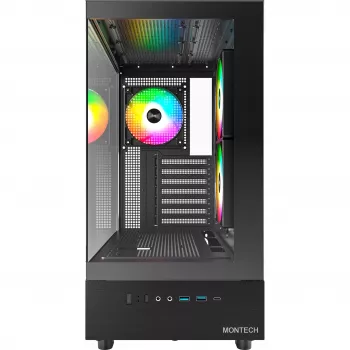 Montech XR Midi-Tower, Tempered Glass - black