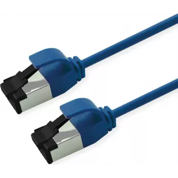 ROLINE U/FTP Patch Cable Cat.8.1 LSOH slim Blue 0.15m (21.15.3250)