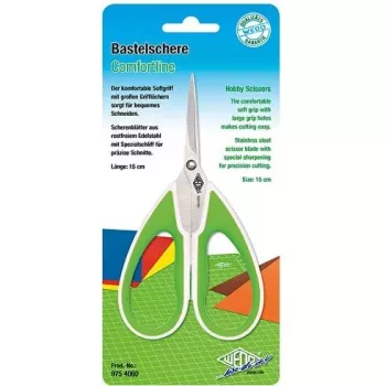 Scissors WEDO 975 4060 Straight cut Green White 215mm