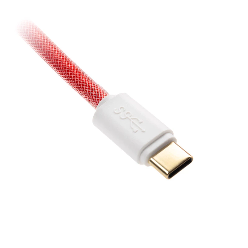 Ducky Premicord USB cable 1.8 m USB A USB C Pink