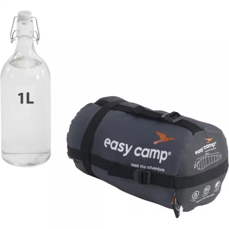 Sleeping bag easy camp Falcon I Mummy 10°C grey – lightweight single-person mummy sleeping bag, comfort 10°C