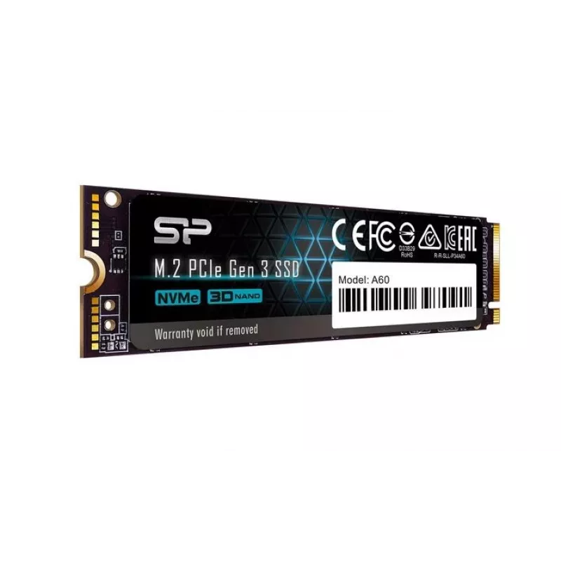 SSD M.2 NVMe Silicon Power P34A60 2 TB, PCIe 3.0 x4, read 2200 MB/s, write 1600 MB/s