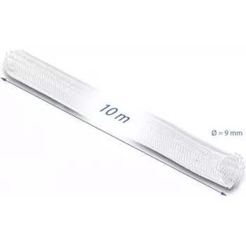 Braided Sleeve DeLOCK 20812 10 m x 9 mm white