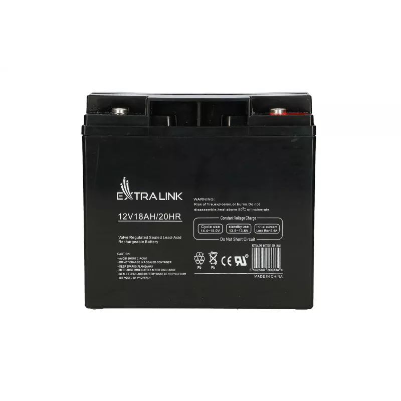 Extralink AGM 12V 18Ah Maintenance-Free Battery