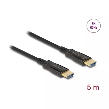 DeLOCK HDMI Cable 5m Type A Standard Male Male 48 Gbit/s Black