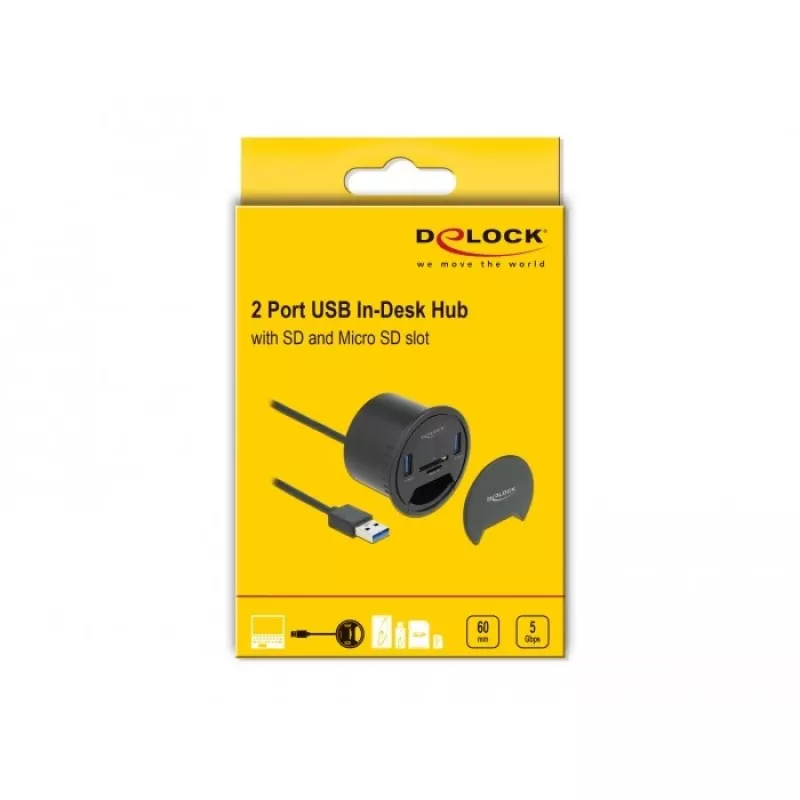 Socket-outlet DeLOCK 64152 Black 1 pc Box
