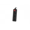 Power strip 3m, black, 3 sockets, with switch, cable made of solid copper