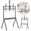 TV stand MACLEAN MC-114 B portable floor stand for 55–100 inch screens, max load 120 kg, VESA 200x200–900x600, height 115–152 cm, black, shelf