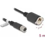 Network Cable DeLOCK M12 Cable X-coded 8 pin female to RJ45 Cat.6A 5m Black