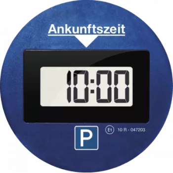Electronic parking disc Needit Park Lite One — blue, ABS/PMMA, CR‑2450 3V, 100×100×18 mm
