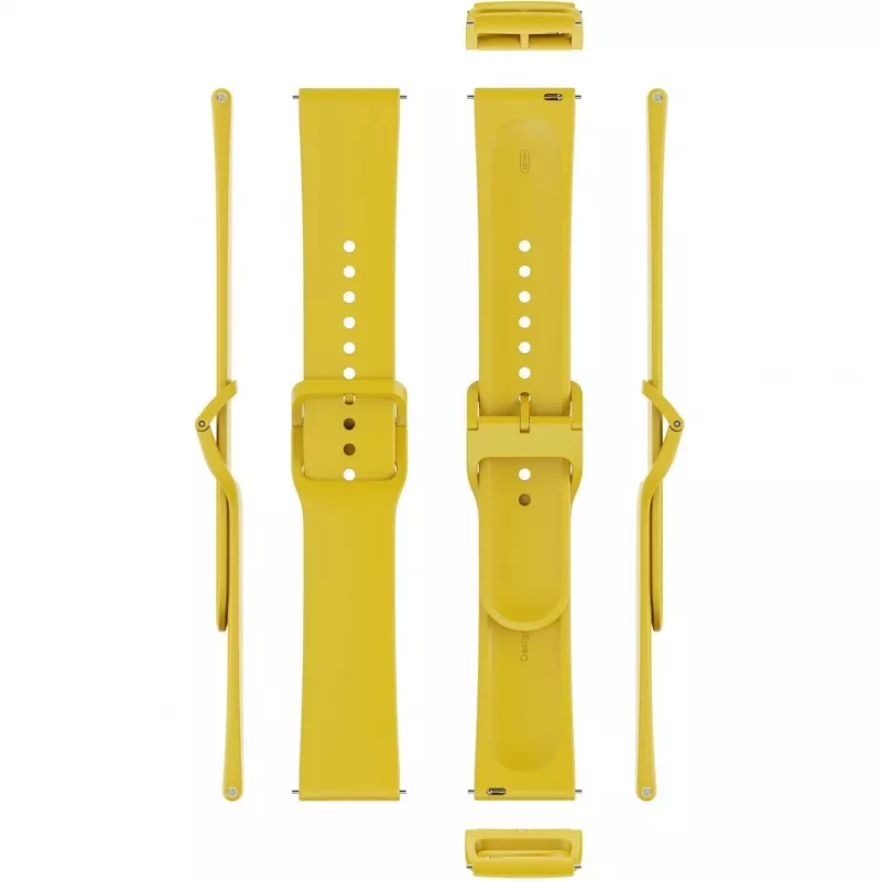 Watch strap Xiaomi BHR9470GL TPU replacement, lemon yellow, adjustable 135–205 mm