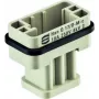 Connector Harting Han Q 17/0-M-c 10A 09120173001 – panel mount rectangular industrial connector