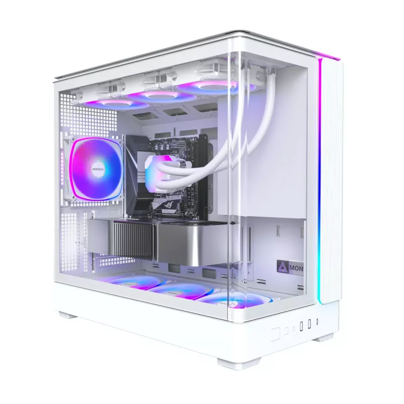 PC Case Montech KING 15 PRO White — Micro ATX / Mini-ITX, Midi Tower