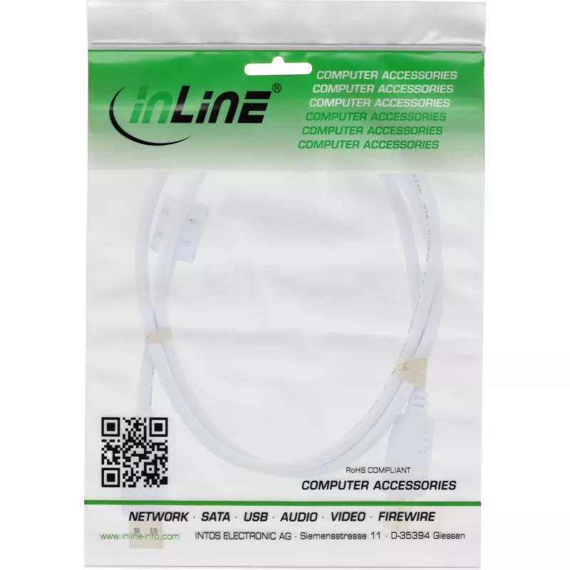 Microconnect USBAB2WF USB cable USB 2.0 2 m USB A USB B White