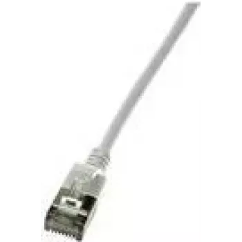 LogiLink SlimLine - Patch-Cable - RJ-45 (M) to RJ-45 (M) - 1 m - SSTP, PiMF - CAT 6a - Shielded, Halogen-Free, Moulded, Snagless - Grey, RAL 7035