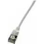 LogiLink SlimLine - Patch-Cable - RJ-45 (M) to RJ-45 (M) - 1 m - SSTP, PiMF - CAT 6a - Shielded, Halogen-Free, Moulded, Snagless - Grey, RAL 7035