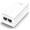 TP-Link 24V Passive PoE Adapter, Gigabit Ethernet, 10,100,1000 Mbit/s, 10/100/1000, Cat3, Cat4, Cat5, Cat5e, Cat6, White, 100 m